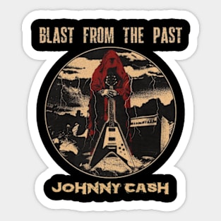 Blast from the past johnny cash Sticker